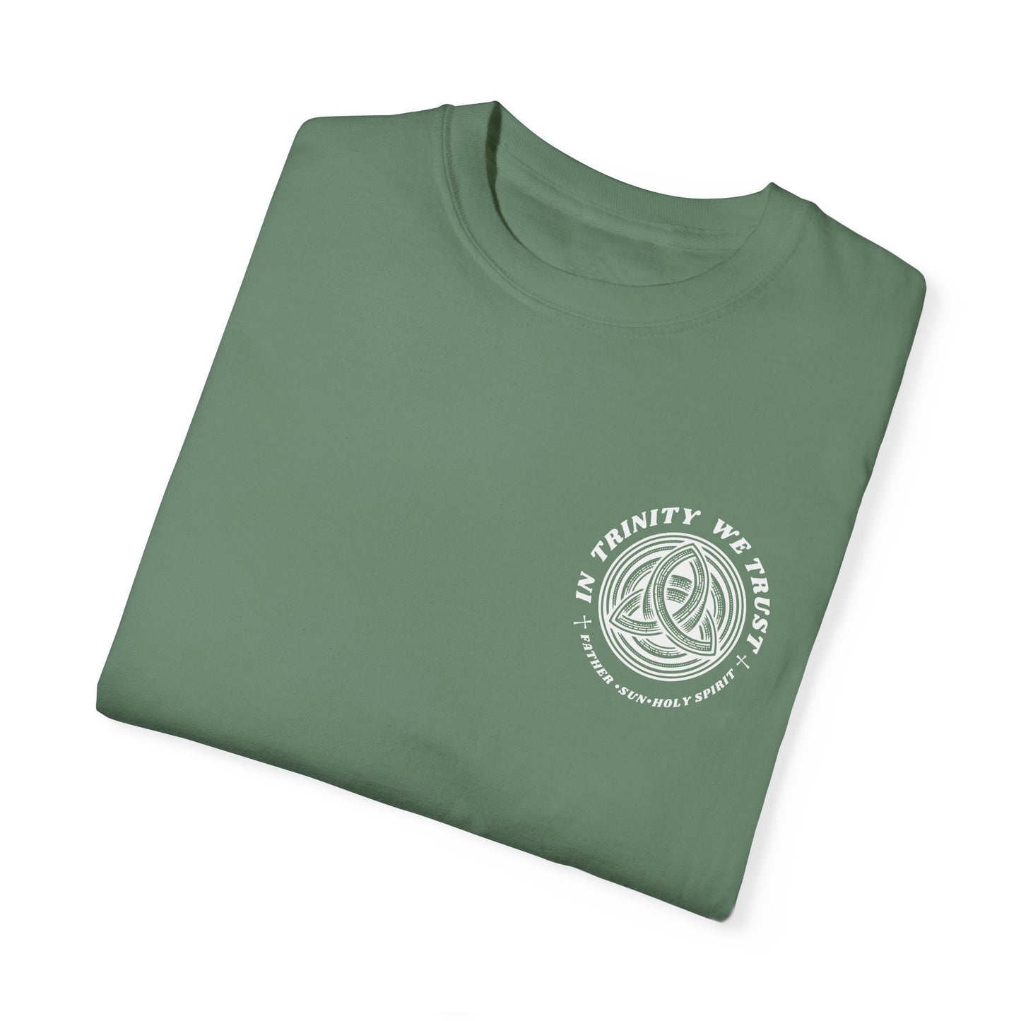Unisex Garment-Dyed T-Shirt - 'In Trinity We Trust' Vintage Style