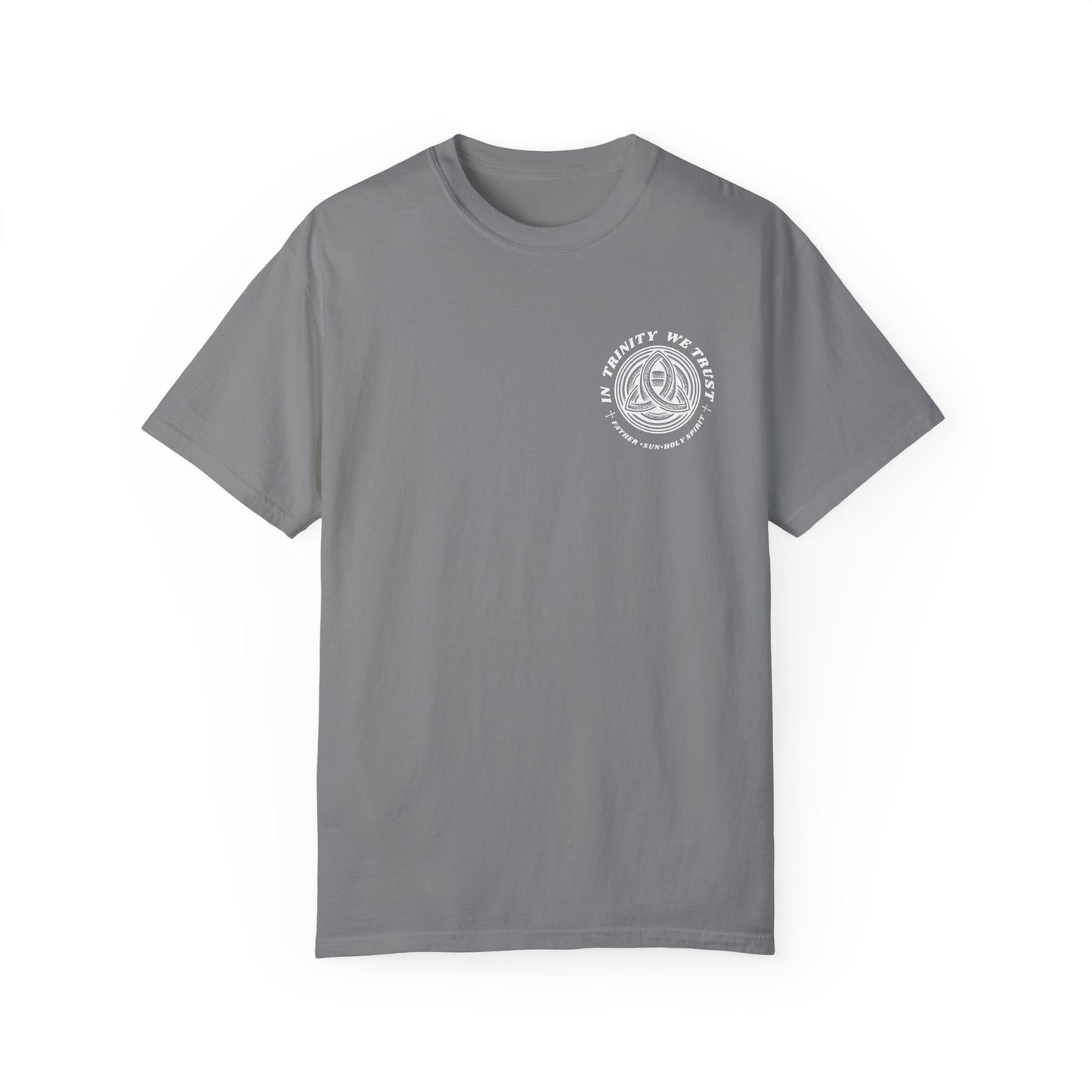 Unisex Garment-Dyed T-Shirt - 'In Trinity We Trust' Vintage Style