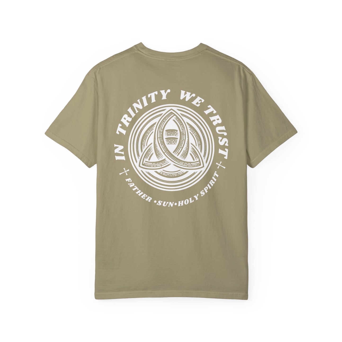 Unisex Garment-Dyed T-Shirt - 'In Trinity We Trust' Vintage Style