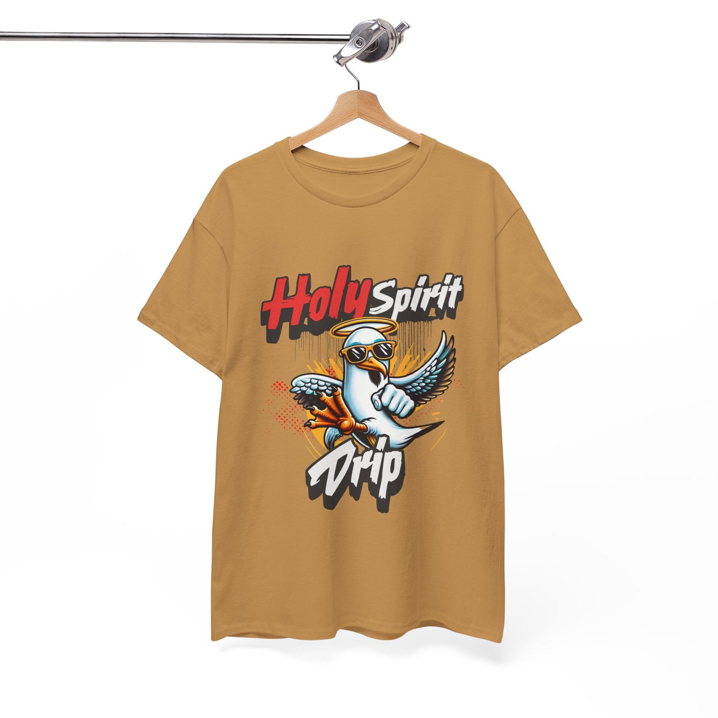 Holy Spirit Drip Unisex Heavy Cotton Tee - Unique Graphic Tee for Everyday Style