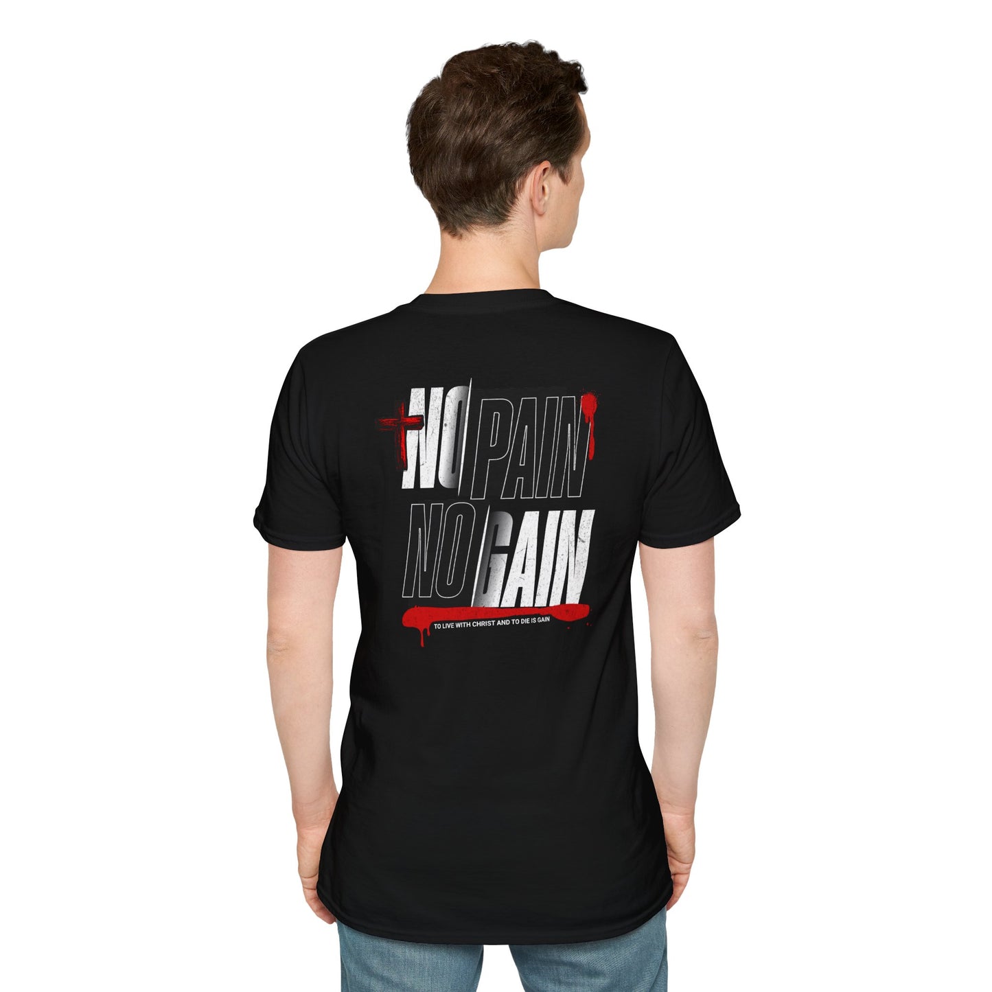 No Pain No Gain Faith & Motivation T-Shirt, Christian Tee, Inspirational Apparel, Unisex Graphic Shirt, Workout Gear, Church Events